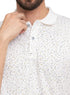 White Printed Polo Design 2 - Khotwh